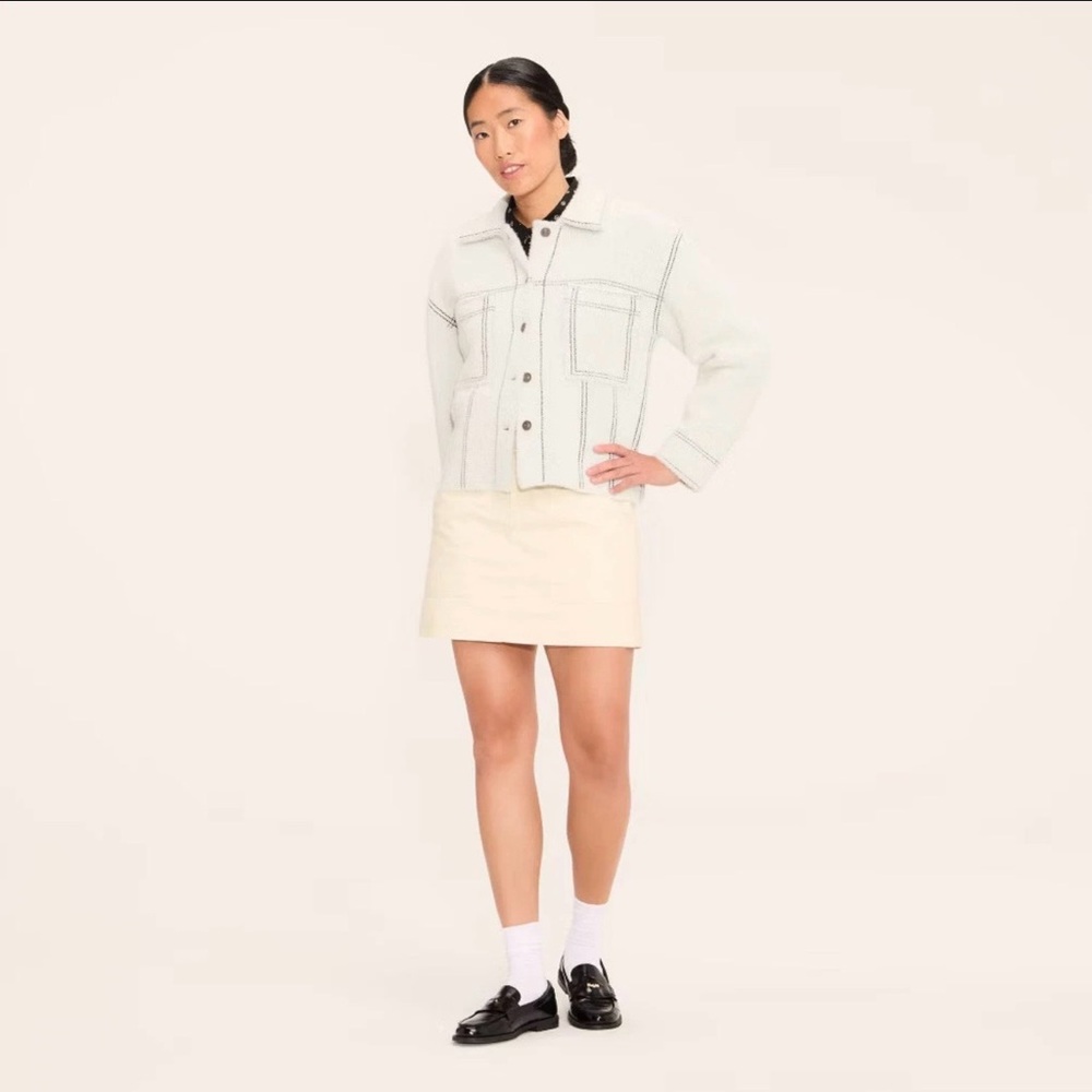 Woolrich Women’s Cream Sweater Shacket Jacket Size L NWT